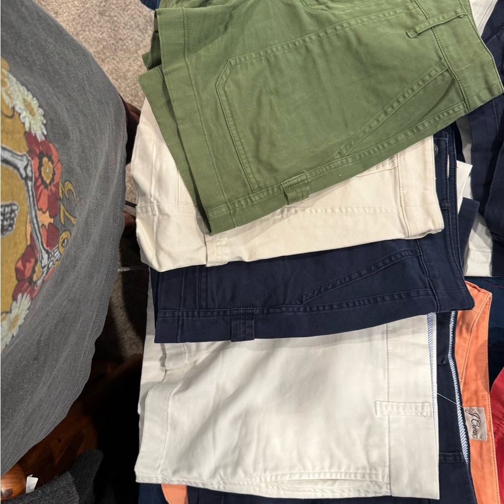 J crew lot Green, Beige, and Navy Shorts Collection